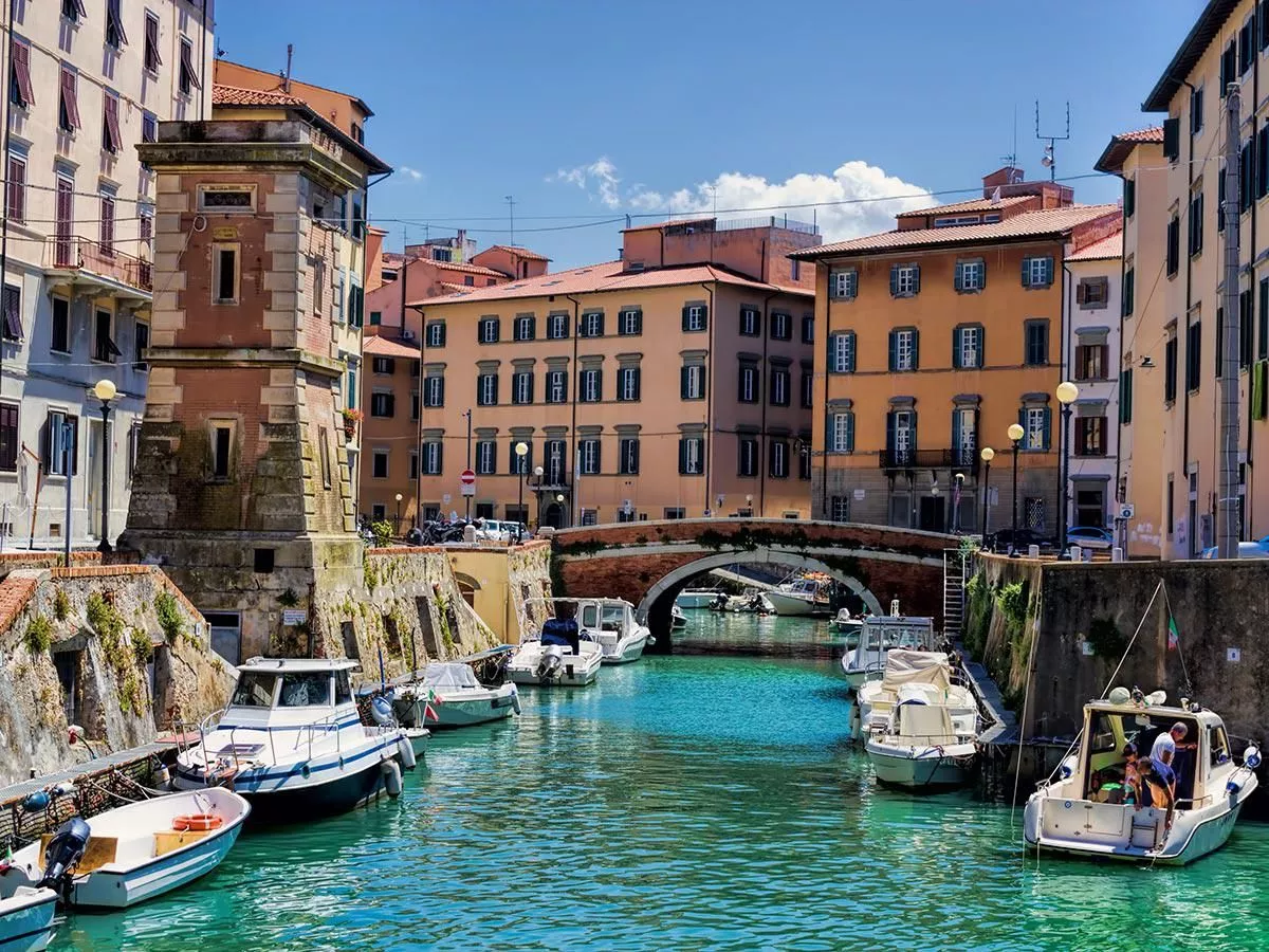 Canals in the Venice-style district of Livorno