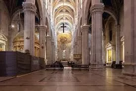 Interior of a historic church in Lucca