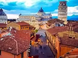 Rooftop view of the historic center of Pisa