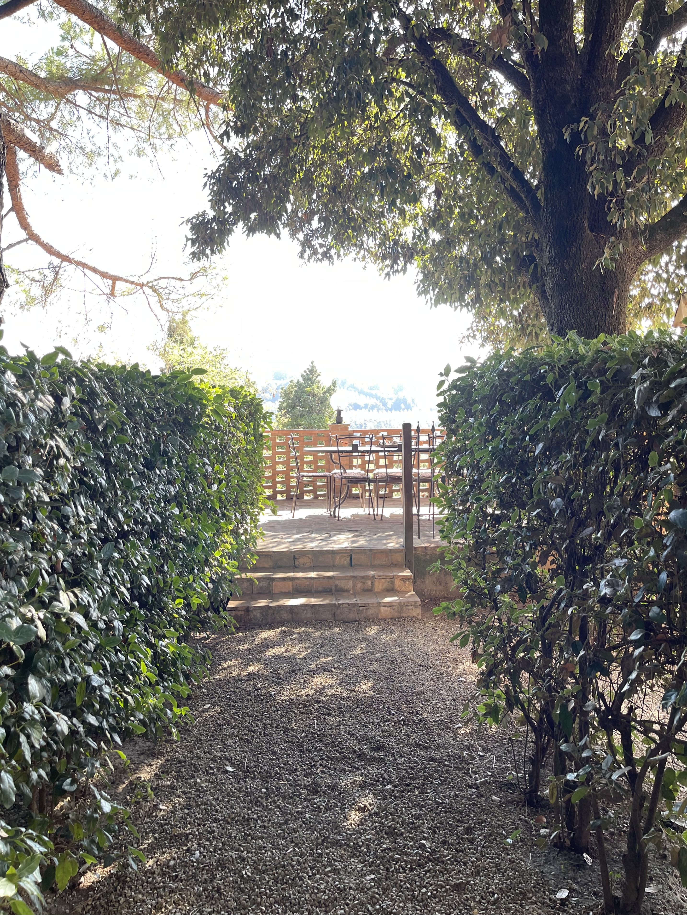 Stone courtyard and entrance of Podere Settefrati
