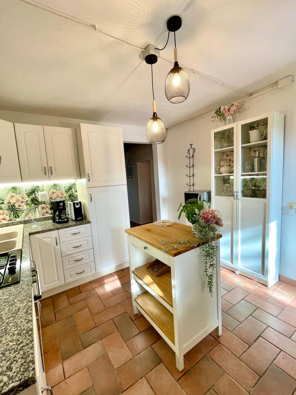 Traditional rustic kitchen at Podere Settefrati farmhouse