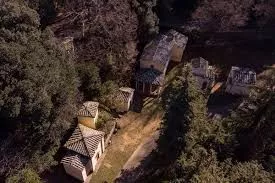 Sacred Mount of San Vivaldo with chapels immersed in the woodland