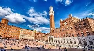 Piazza del Campo and historic center of Siena in Tuscany