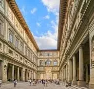 Uffizi Gallery corridor in Florence, one of the most famous museums in Italy