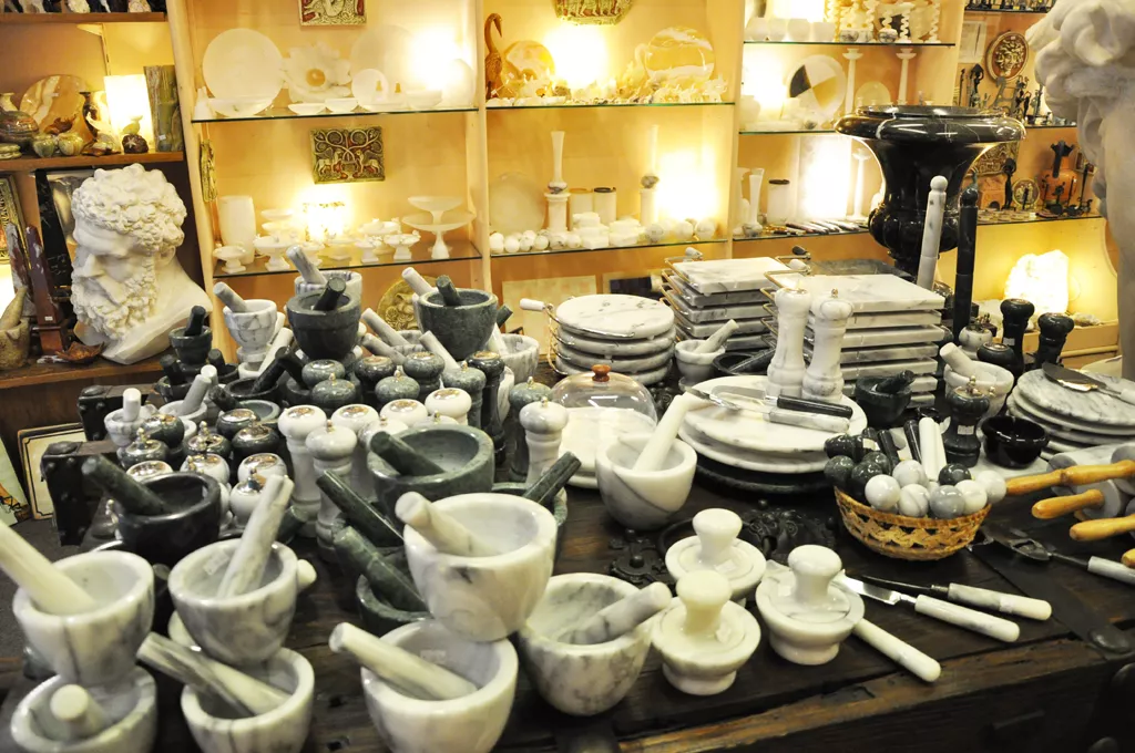 Traditional alabaster craftsmanship in Volterra